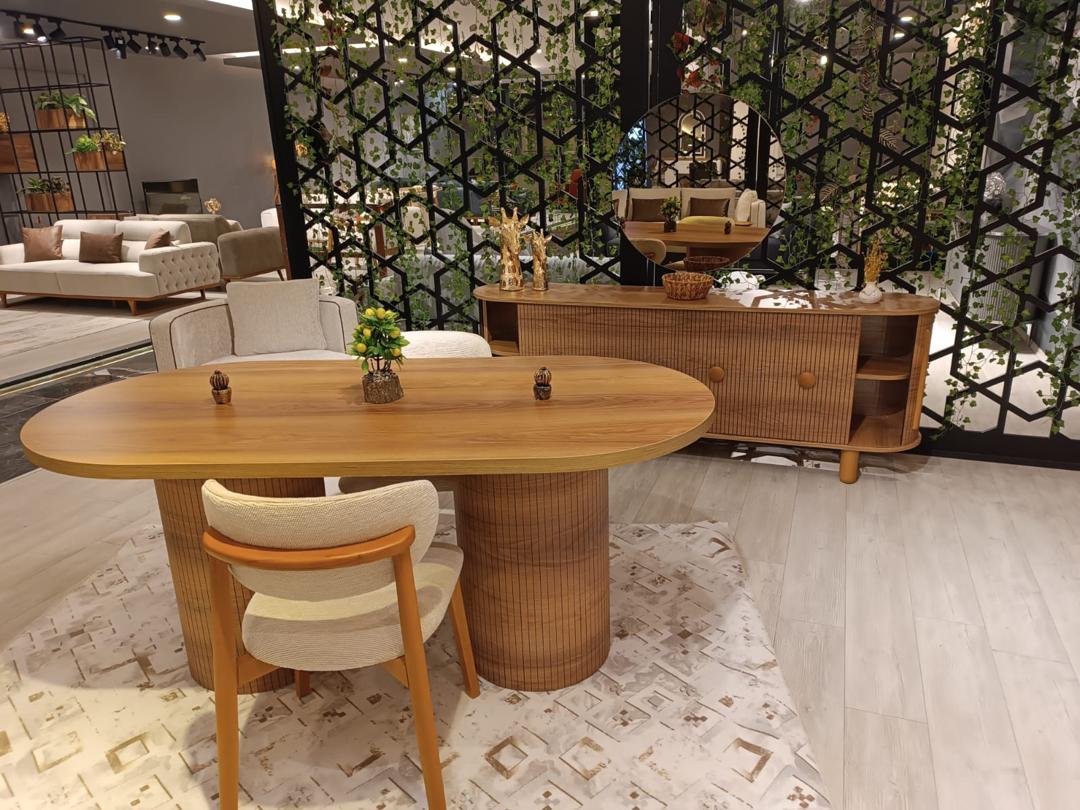 ARI SALLE A MANGER EN BOIS  AVEC 6 CHAISES -CONSOLE- TABLE TV