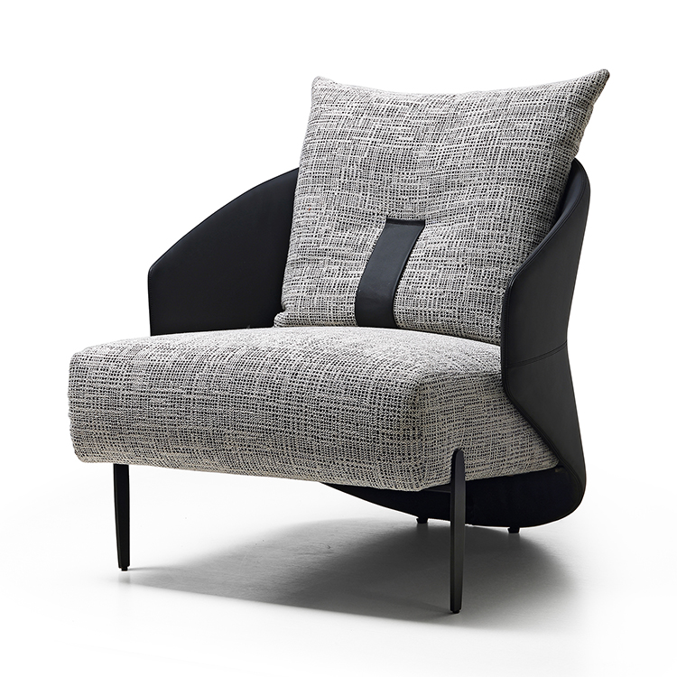 FAUTEUIL MOCHA BLACK EN CUIR