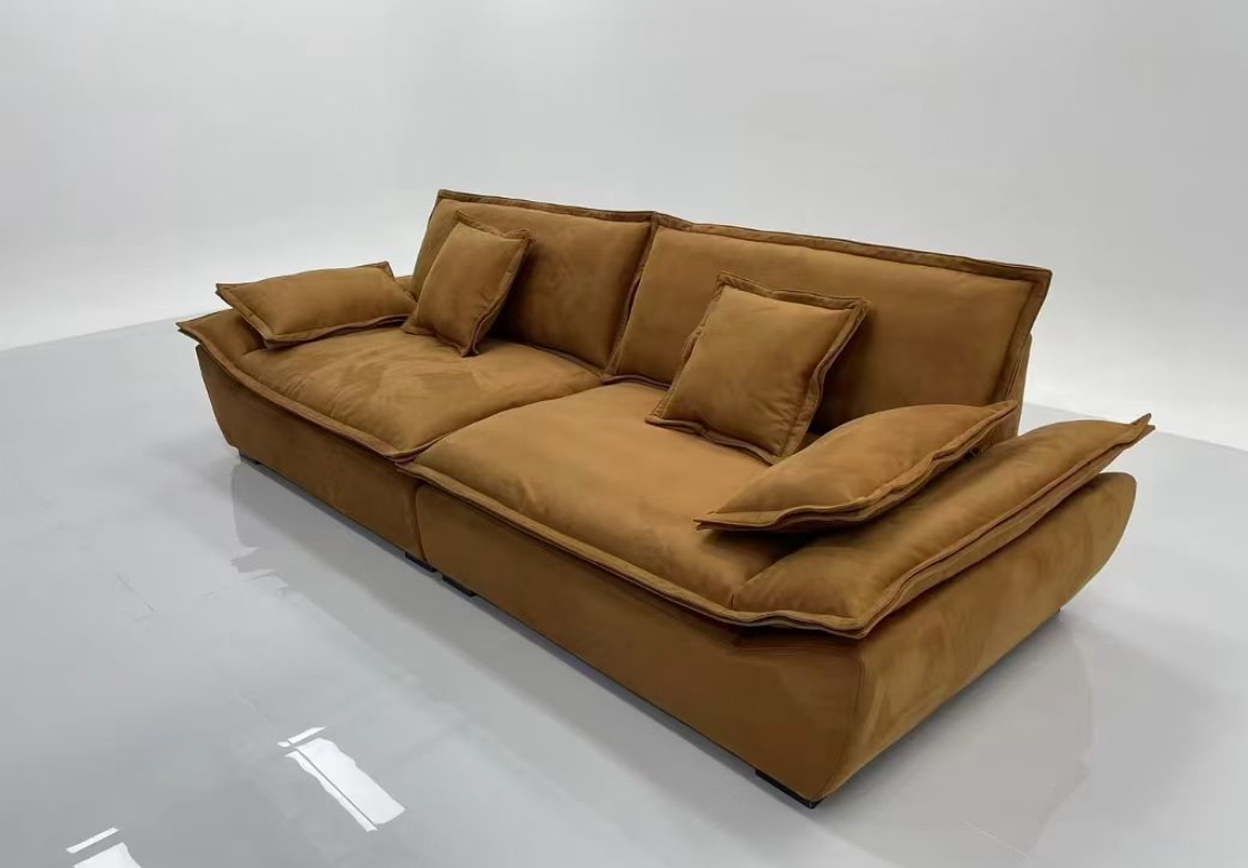 SALON ROXY 3-3-1 EN DAIM MARRON