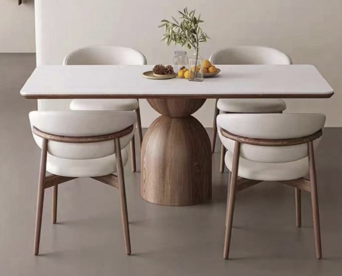 TABLE A MANGER ZENIT BOIS AVEC 6 CHAISES 180X90 CM