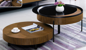 TABLE BASSE ASTRAL 85X41CM  55X50CM