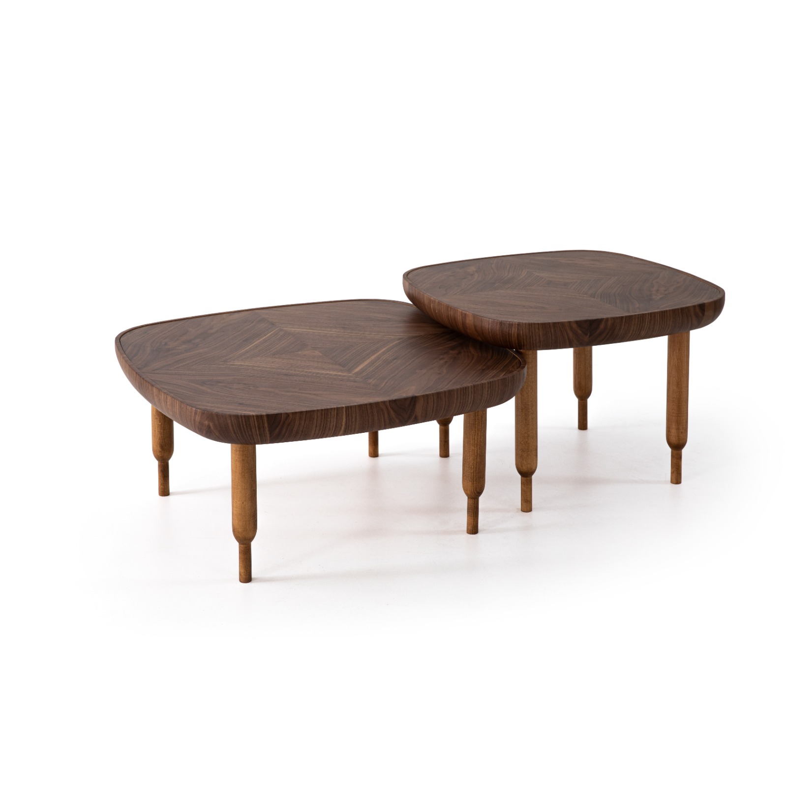 TABLE BASSE EVA  EN BOIS MARRON 80X55CM 75X65CM
